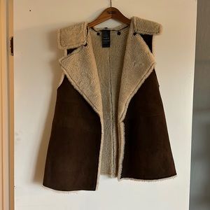 Lovely leather/sherpa vest — REVERSIBLE